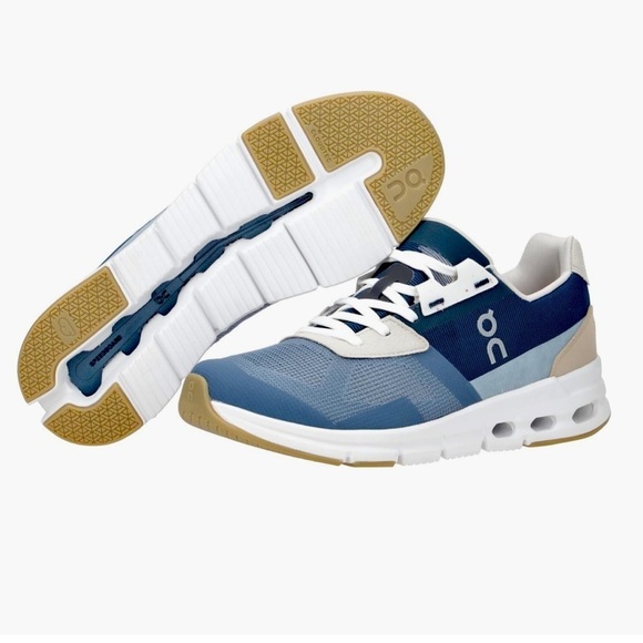 On Running Shoes - On Running Cloudrift 87.95404 W9.5 Cloudtec Speedboard Navy blue Metal sneaker